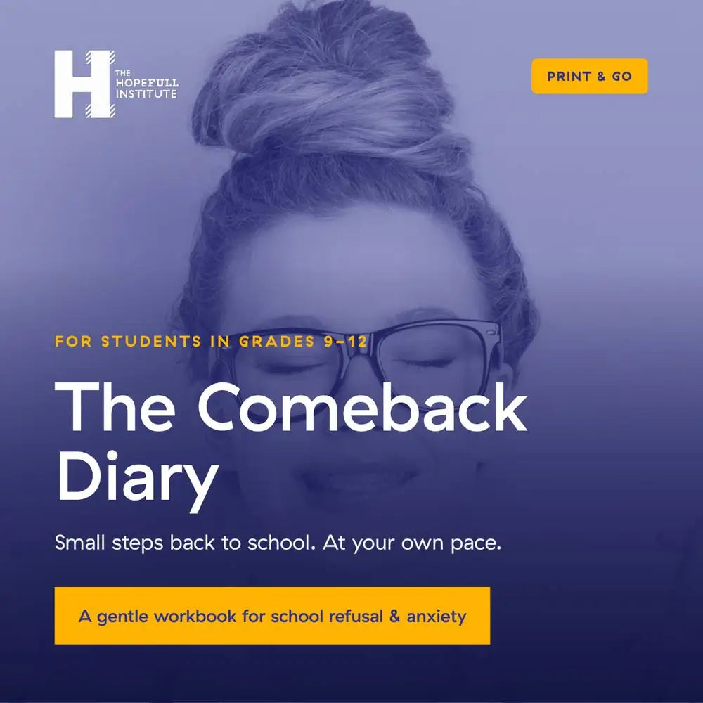 The Comeback Diary cover, a student workbook from The HopeFULL Institute for when school feels too hard